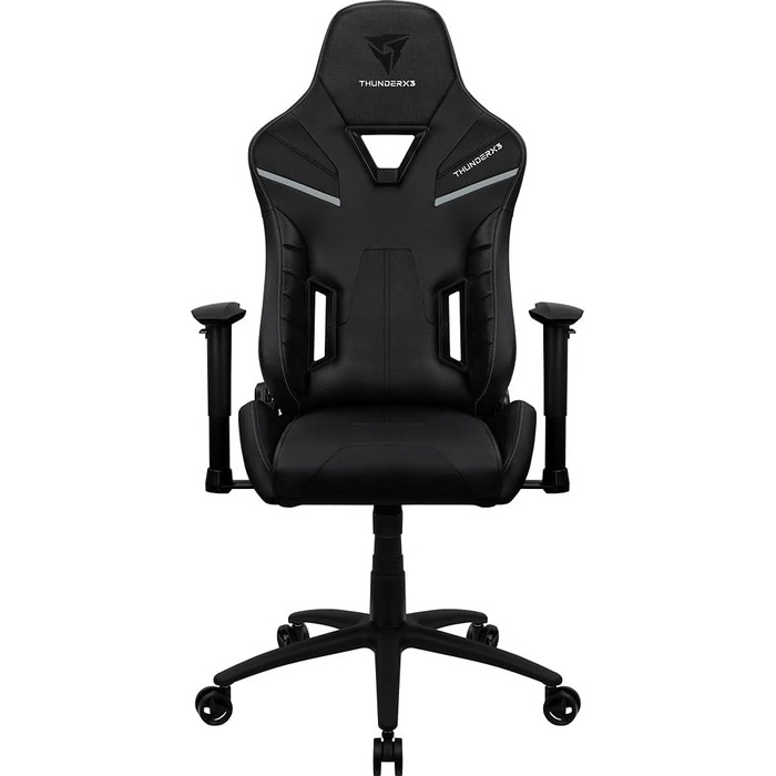 Ігрове крісло ThunderX3 TC5 чорне, ергономічний геймерський стілець для комп'ютера, навантаження до 150 кг
