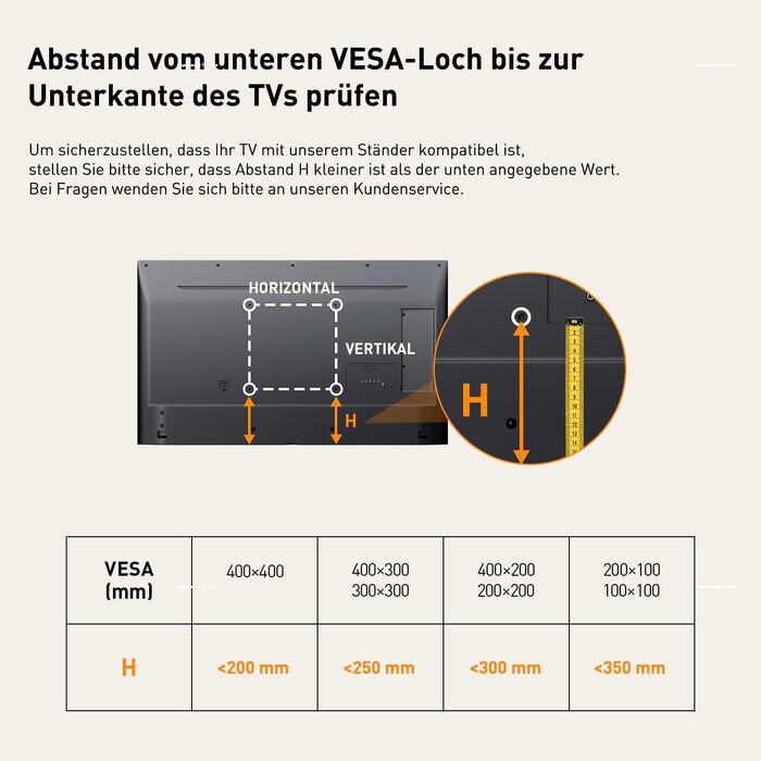 Універсальна підставка для телевізора Perlegear PGTVS49B з LED-підсвіткою, для діагоналі 24–60 дюймів