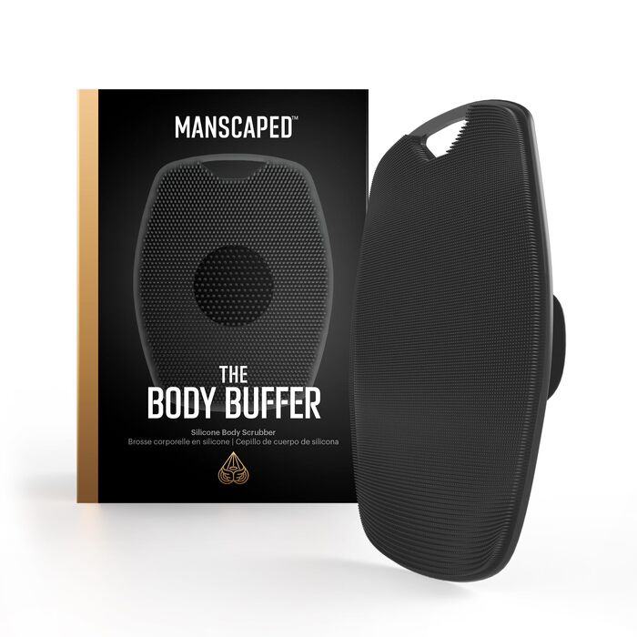 MANSCAPED The Body Buffer – Силіконовий скрабер для тіла преміум-класу для догляду, очищення та пілінгу шкіри з ергономічною ручкою