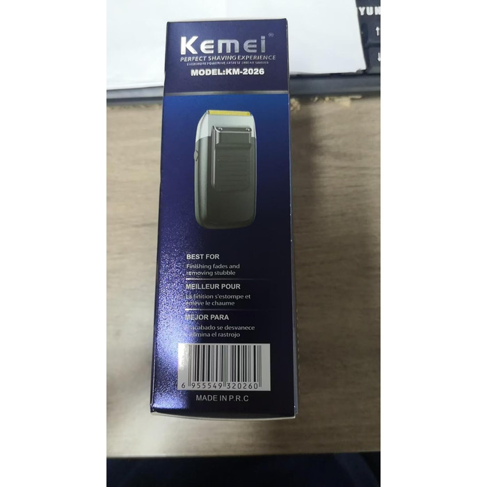 Електричний бритва Kemei для чоловіків, фольговий, для гоління наголо, бездротовий, з LED-дисплеєм, чорний – ідеальний подарунок на День батька