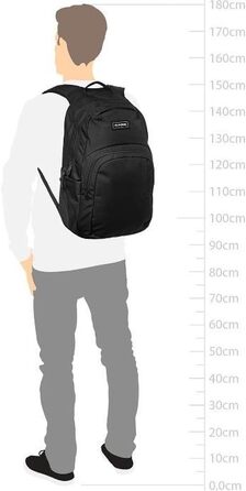 Унісекс рюкзак Dakine Campus 25L для школи, подорожей та ноутбука, водовідштовхуючий, чорний