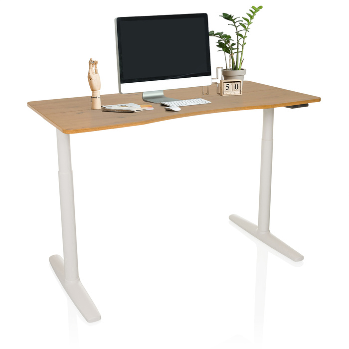 Письмовий стіл STAND PRO R 140 x 70 з електричним регулюванням висоти дуб hjh OFFICE