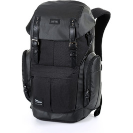 Рюкзак Nitro Daypacker 32 л чорний, ретро, з м'яким відділенням для ноутбука, міський, для школи і туризму