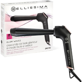 Плойка конусна Bellissima Glam Waves з діамантово-керамічним і кератиновим покриттям, дисплеєм, 5 температурними режимами, швидким нагріванням та захистом від опіків