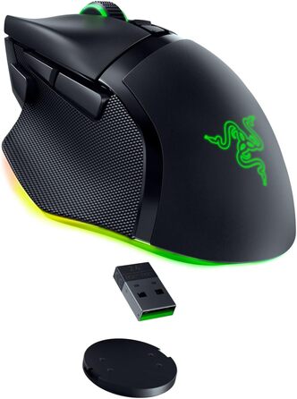 Бездротова ігрова миша Razer Basilisk V3 Pro з оптичним сенсором Focus Pro 30K, колесом HyperScroll та RGB-підсвіткою Chroma, чорна