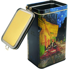 Металева банка для зберігання Fridolin 1,4 л з клямкою, для кави, Van Gogh: Cafe de Nuit