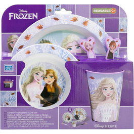 Набір посуду для сніданку Disney Frozen (5 предметів) з приборами