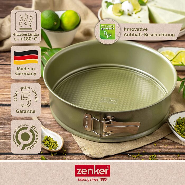 Форма для випікання Zenker Green Vision 26 см з високим бортиком, екологічна, з веганським антипригарним покриттям