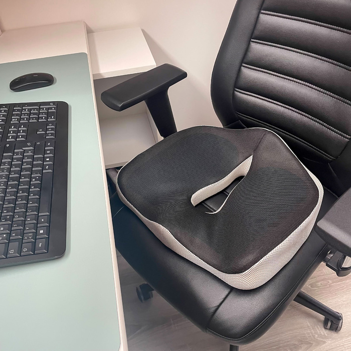 Подушка сидіння MEDISIT VII протиковзкий і дихаючий гель / тканина чорна hjh OFFICE