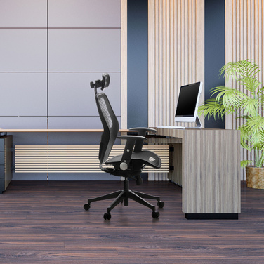 Офісне крісло / крісло керівника AIR-PORT сітка тканина чорний hjh OFFICE