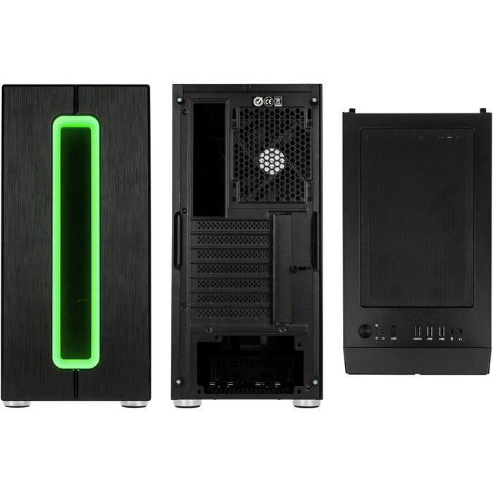 KOLINK Nimbus Midi-Tower ATX RGB комп'ютерний корпус чорний, корпус для ПК з підсвіткою, підтримка водяного охолодження