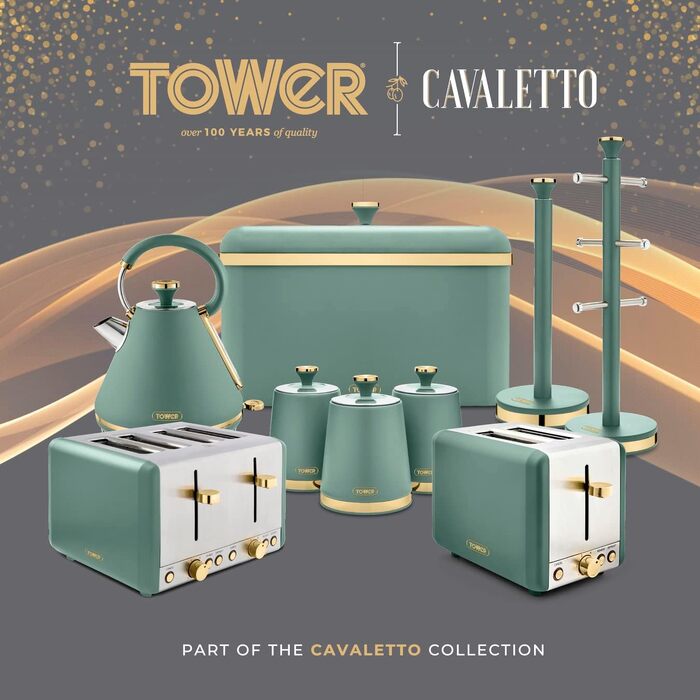 Хлібниця Tower Cavaletto зі знімною кришкою, сталевий корпус, великий об'єм, колір маршмелоу-рожевий та розе-золото, T826130PNK