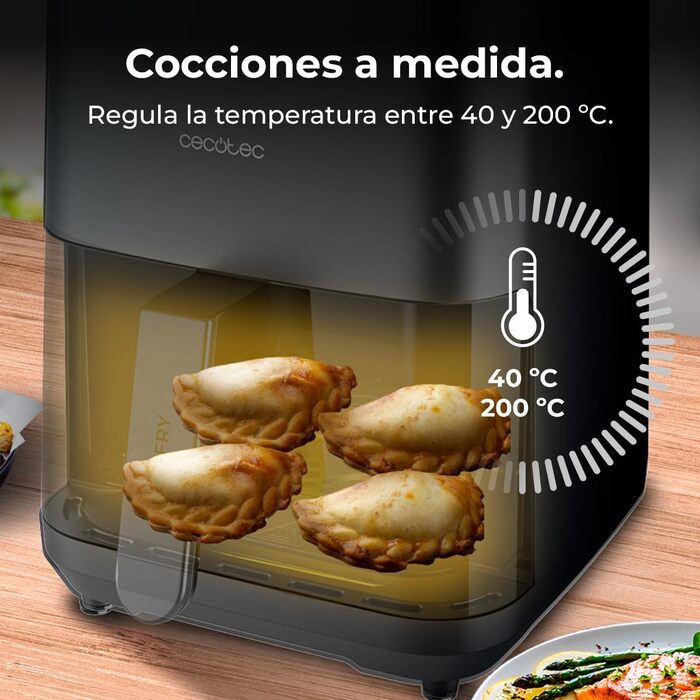 Аерофритюрниця Cecotec Cecofry & Grill Duoheat 4000, 4л, 1900Вт, з грилем та подвійним нагрівальним елементом, чорна