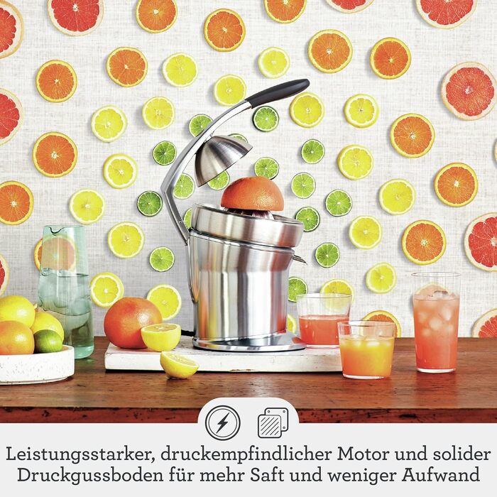Соковижималка для цитрусових Sage Citrus Press Pro - Електрична, з нержавіючої сталі, з системою запобігання краплин, легка у догляді