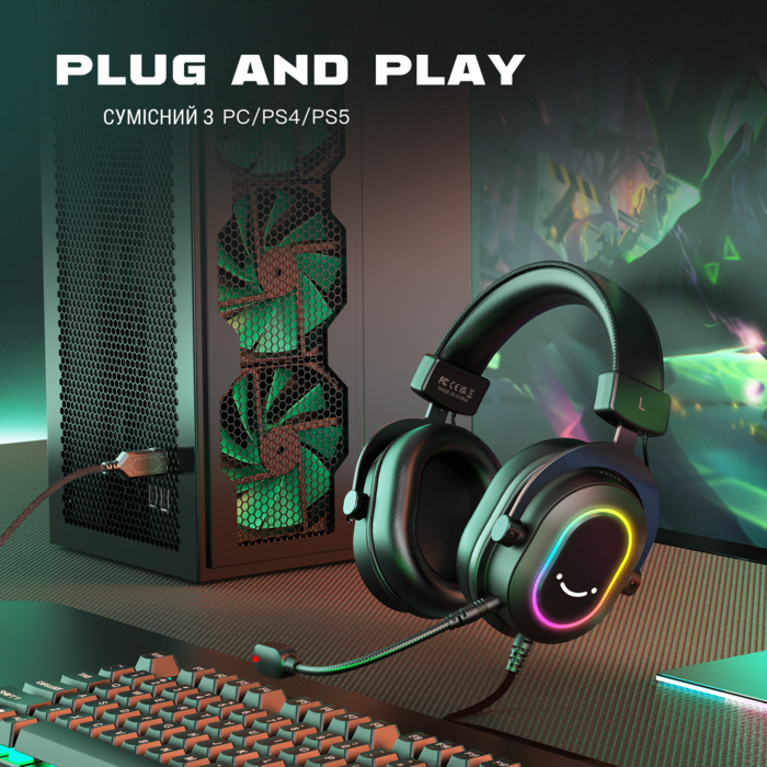 Гарнітура Fifine RGB H6