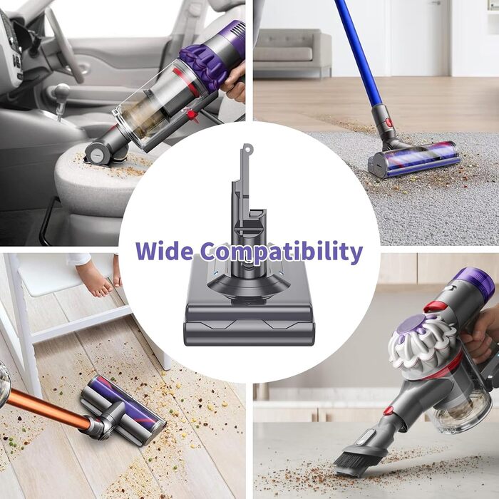Акумулятор V8 для пилососа Dyson SV10 4600mAh (оригінал, +2 фільтри, викрутка, гвинти, щітка)