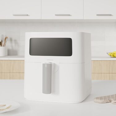 Аерофритюрниця MEDION E40 XL 5,2 л, 2150 Вт, 9 програм, сенсорне керування, LED-дисплей, біла, для смаження без олії