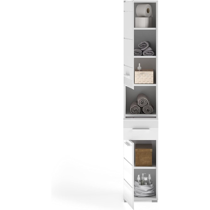 Шафа для ванної кімнати xonox.home Linus X18A9711, білий глянець, 30x182x31 см