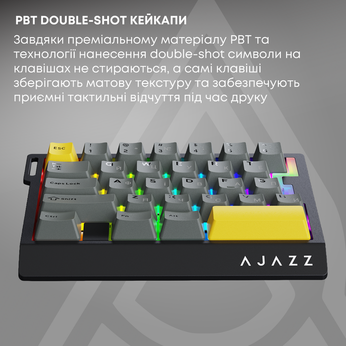 Дротова магнітна клавіатура Ajazz AK029 Ice lsland Magnetic Switch (AK029-I-BY)