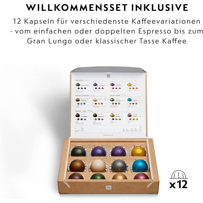 Кавомашина Nespresso Krups Vertuo Pop Coconut White 560 мл - автоматичне розпізнавання капсул, 4 розміри чашок
