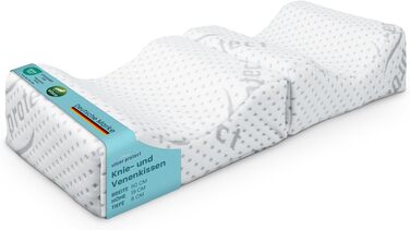 Подушка для шиї з піни Memory Foam Bestlivings (30x35x9 см) з антимікробним чохлом Silver Protect - Öko-Tex, для сну та підтримки спини
