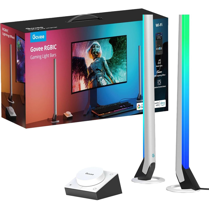 Govee Ігрові розумні світлові панелі для підсвічування монітора, RGB LED, керування через додаток