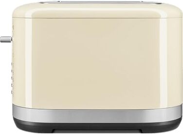 Тостер KitchenAid для 2 скибок, кремовий: ретро дизайн, 7 функцій, нержавіюча сталь