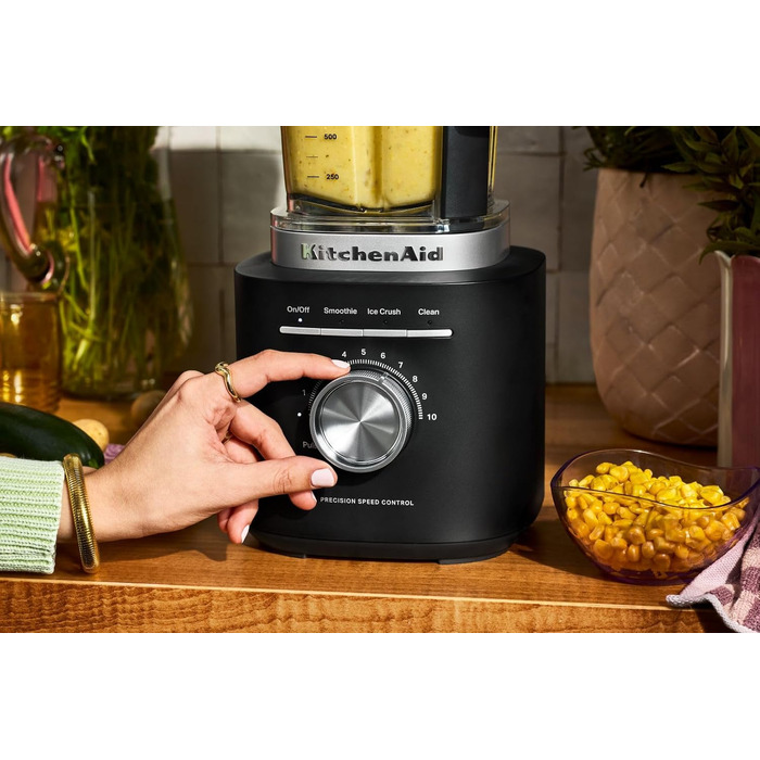 Блендер стаціонарний KitchenAid 5KSB2073EPL Pure Power, 1.5 л, білий перламутр - для смузі, супів, крихти льоду