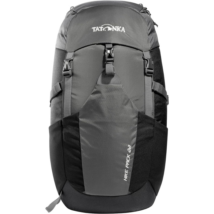 Рюкзак для походів Tatonka Hike Pack 22 л з вентиляцією спини та дощовиком, легкий і зручний туристичний рюкзак, сірий/чорний