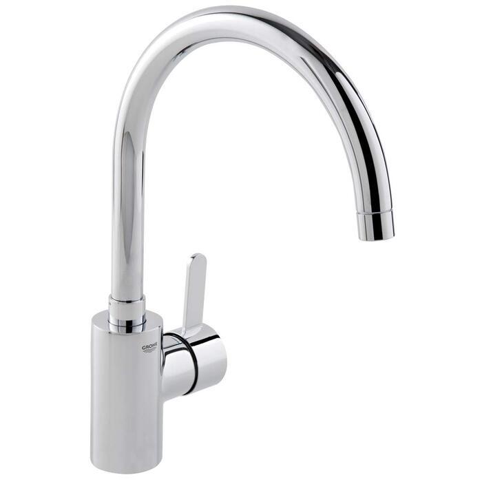 Змішувач кухонний GROHE Eurosmart Cosmopolitan з висувним душем (хром, високий вилив, поворотний 360°, економія води)