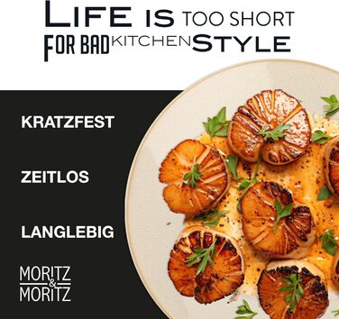 Набір посуду Moritz & Moritz SENSE на 6 осіб, 24 предмети, бежевий, стильний сервіз із кам'яної кераміки, стійкий до подряпин, підходить для мікрохвильовки та посудомийної машини