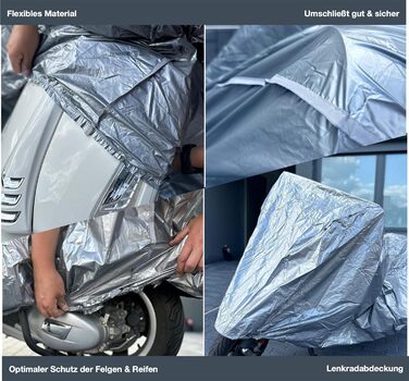 Універсальний чохол для мотоцикла autogadget® 5X, водонепроникний, 220×95×110 см, для скутерів і мотоциклів, зимовий захист
