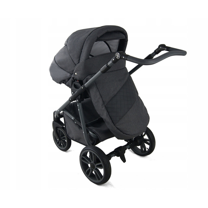 Дитячий візок 2в1 Krasnal BabyFIL, екошкіра + льон