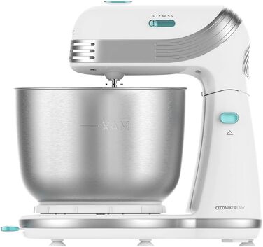 Кухонний комбайн Cecotec Cecomixer 250W з нержавіючої сталі, 3л, 5 функцій, 6 швидкостей, білий