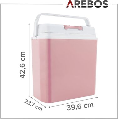 Електрична термоелектрична холодильна сумка Arebos 20 л для авто та дому, з ECO режимом, для охолодження і підігріву, 12/230 В, антрацит