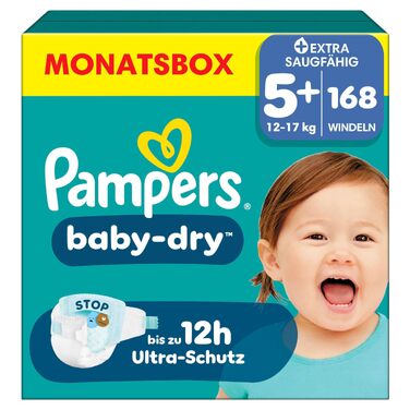 Підгузки Pampers Baby-Dry розмір 4 (9-14 кг), 204 шт, maxi-упаковка для максимального захисту від протікань