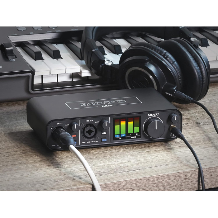 MOTU M2 - Аудіоінтерфейс USB 2.0, 2 входи/2 виходи, 24-біт/192 кГц