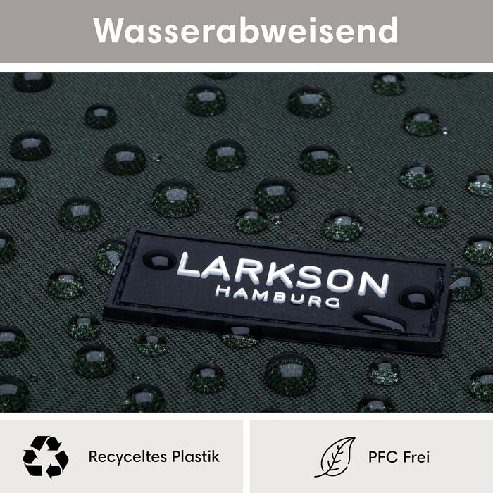 Рюкзак LARKSON Rolltop для жінок і чоловіків, водостійкий, з відділенням для ноутбука, для університету, роботи, подорожей і велосипеда, темно-зелений, універсальний розмір