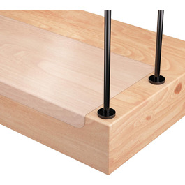 17 х Sossai® прозорих самоклеючих накладок STAIR PROTECT 20x65 см для захисту сходів (Easy Clean)