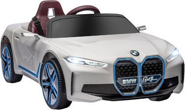 Дитячий електромобіль HOMCOM 12V з пультом керування 2.4GHz, білий - для дітей 3-5 років