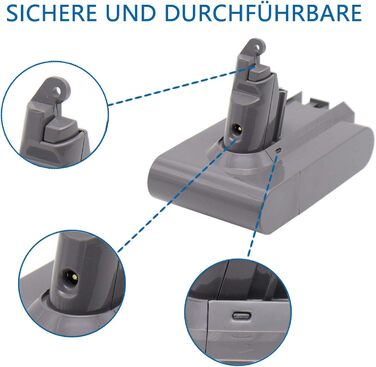 Акумулятор Abakoo 2,2Аг Li-ion 21,6В для пилососів Dyson V6, SV03, SV04, SV05, SV06, DC58, DC59, DC61, DC62, 965874-02 (замінник)