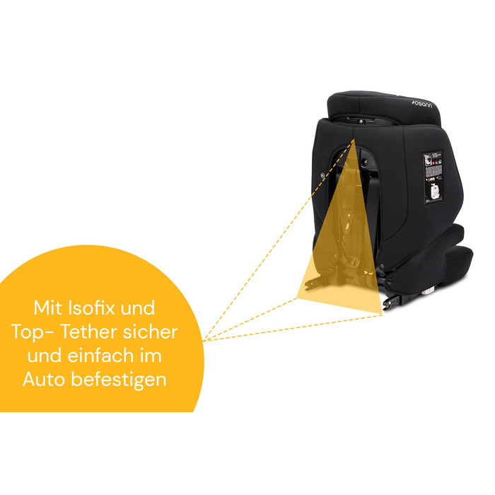 Дитяче автокрісло Osann Jazzi Isofix i-Size, для дітей від 1 року, 76-150 см, з системою Isofix, зростаюче, колір кораловий