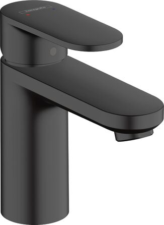 Змішувач для ванної кімнати Hansgrohe Vernis Blend, чорний мат, висота виливу 100 мм, економія води (EcoSmart)