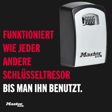 Сейф для ключів Master Lock Extra Large (XL) з настінним кріпленням для вулиці, металевий ключбокс (14.6 x 10.6 x 5.3 см)