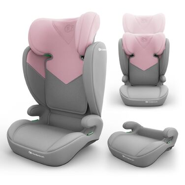 Дитяче автокрісло Kinderkraft I-SPARK 2 PRO (100-150 см), 2в1, i-Size, рожеве