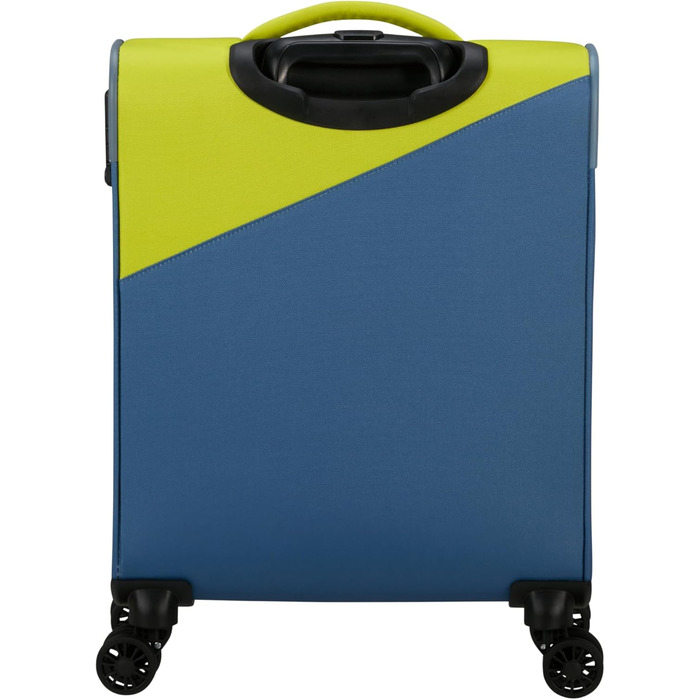 Валіза American Tourister Daring Dash Spinner S, розширювана, 55 см, 39/46 л, зелено-синя, ручна поклажа