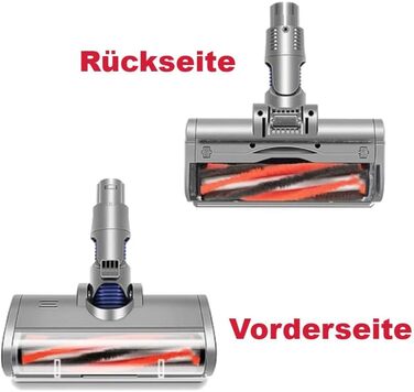 LED турбощітка Trade-Shop для пилососів Dyson V6/DC45/DC58/DC59/DC61/DC62/DC74, електрична насадка-щітка з м'яким роликом