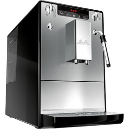 Кавомашина Melitta Solo & Milk з капучинатором, срібляста, автоматична, знімний резервуар для води, для кави та капучино