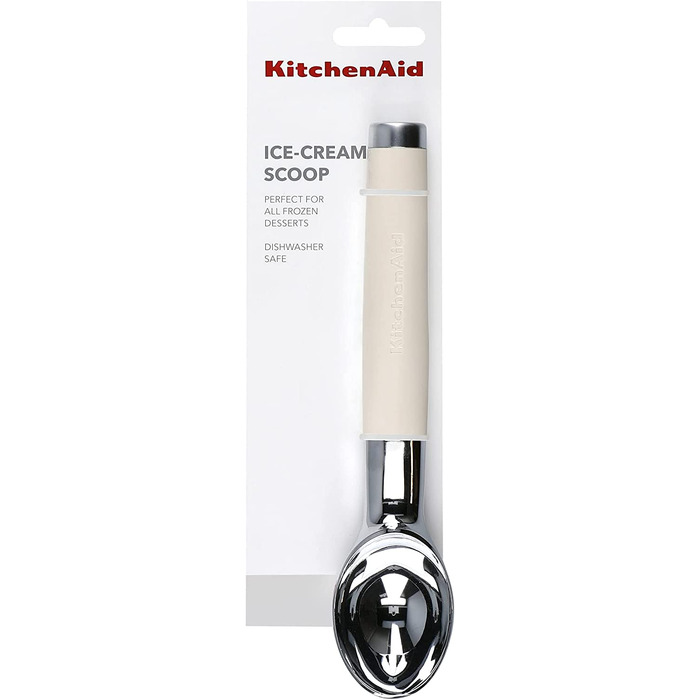 Ложка для морозива KitchenAid з порційним механізмом, нержавіюча сталь, колір: мигдальний крем