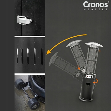 Терасова обігрівальна парасолька Cronos 183 см, 11 кВт